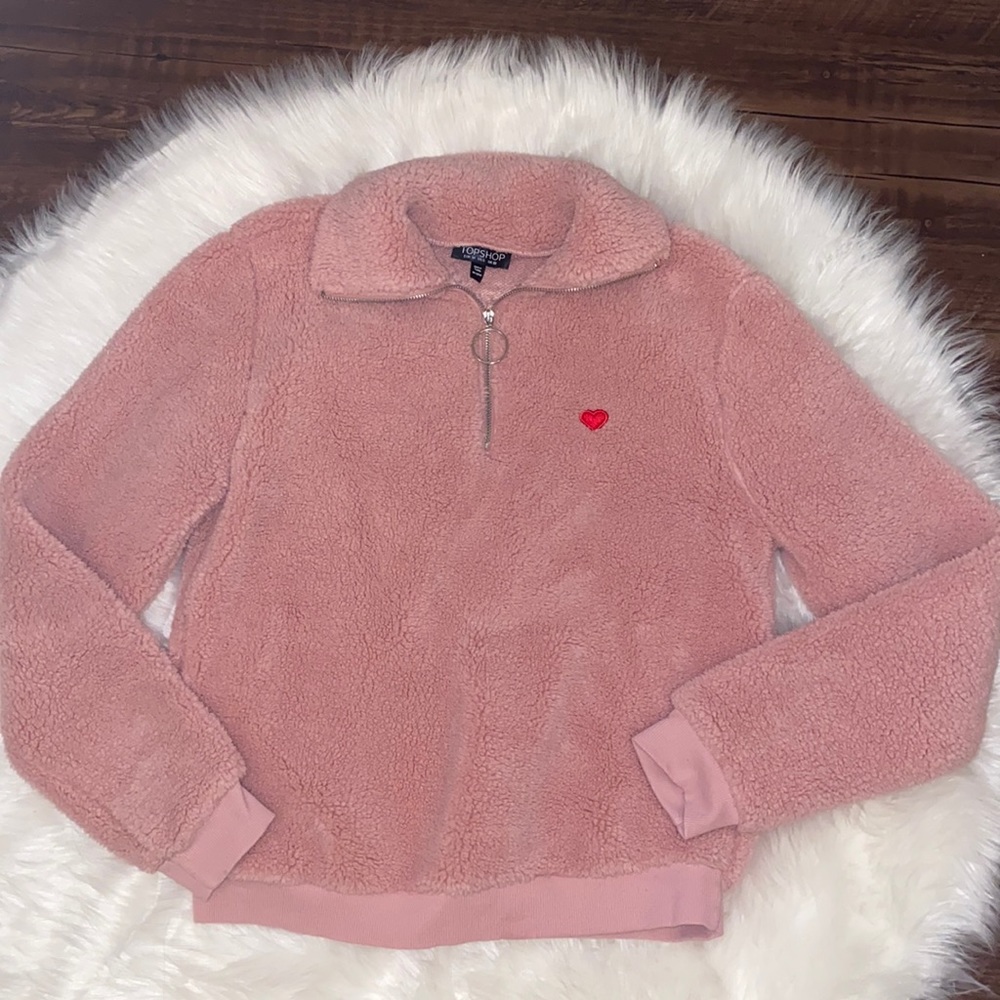 TOPSHOP Zip Up Sweater